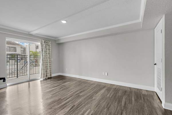 Empty Living Space at Avia Apartments at Reedy Creek, Kissimmee, Florida